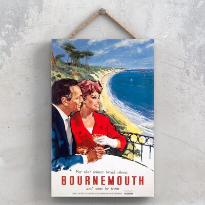 P0757 - Bournemouth Drinks Original National Railway Poster auf einer Plakette im Vintage-Dekor