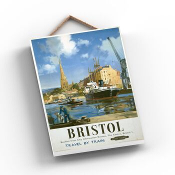 P0770 - Bristol Docks Affiche Originale National Railway Sur Une Plaque Décor Vintage 2