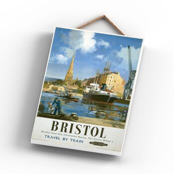 P0770 - Bristol Docks Affiche Originale National Railway Sur Une Plaque Décor Vintage 3