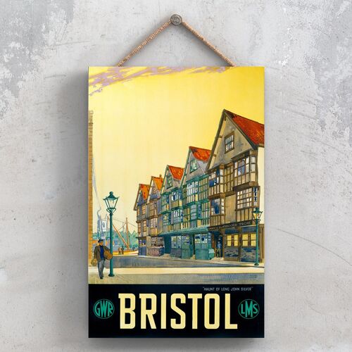 P0772 - Bristolaunt Of Long John Silver Original National Railway Poster On A Plaque Vintage Decor