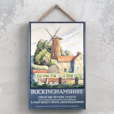 P0776 - Buckinghamshire 2 Original National Railway Poster On A Plaque Vintage Decor