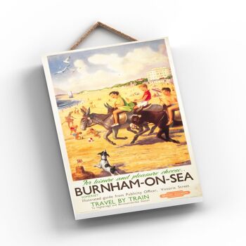 P0780 - Burnham On Sea For Leisure Affiche Originale National Railway Sur Une Plaque Décor Vintage 2