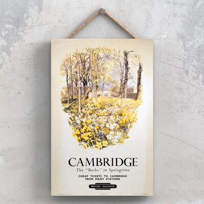 P0788 - Cambridge Original National Railway Poster On A Plaque Vintage Decor