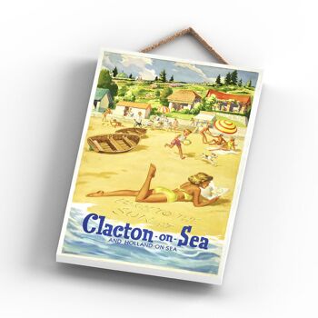 P0804 - Clacton On Sea Affiche Originale National Railway Sur Une Plaque Décor Vintage 3