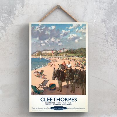 P0807 - Cleethorpes Donkies Original National Railway Poster On A Plaque Vintage Decor
