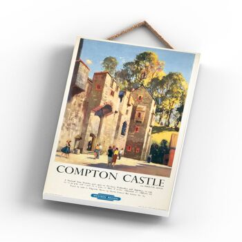 P0811 - Compton Castle Original National Railway Affiche Sur Une Plaque Décor Vintage 3