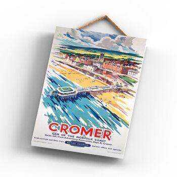 P0823 - Cromer Gem Norfolk Original National Railway Affiche Sur Une Plaque Décor Vintage 2