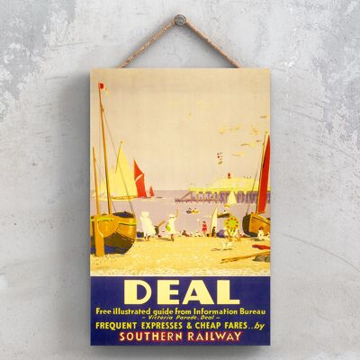 P0829 - Deal Victoria Parade Original National Railway Poster On A Plaque Vintage Decor