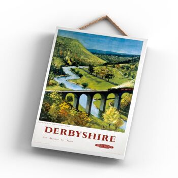 P0830 - Derbyshire Monsal Dale Peak District Affiche originale des chemins de fer nationaux sur une plaque Décor vintage 3