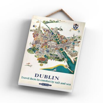 P0845 - Dublin Comfort Original National Railway Affiche Sur Une Plaque Décor Vintage 3