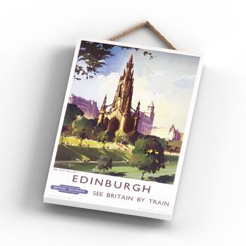 P0861 - Édimbourg The Scott Monument Original National Railway Poster On A Plaque Vintage Decor 3