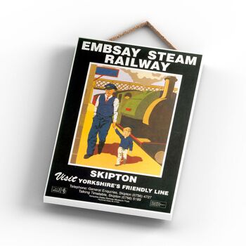 P0867 - Embsay Steam Railway Yorkshire Original National Railway Affiche Sur Une Plaque Décor Vintage 3