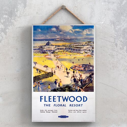 P0878 - Fleetwood Floral Resort Original National Railway Poster On A Plaque Vintage Decor