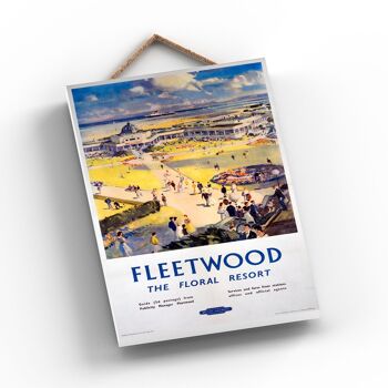 P0878 - Fleetwood Floral Resort Affiche originale des chemins de fer nationaux sur une plaque décor vintage 2