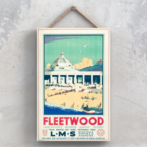 P0880 - Fleetwood Seaside Resort Original National Railway Poster On A Plaque Vintage Decor