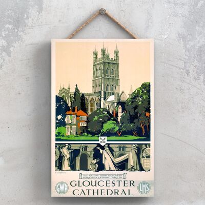 P0890 - Gloucester Cathedral Boy King Original National Railway Poster On A Plaque Vintage Decor
