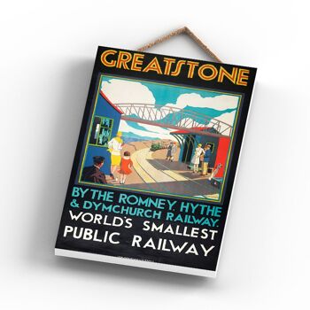 P0895 - Greatstone Smallest Original National Railway Poster On A Plaque Vintage Decor 3
