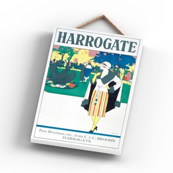 P0903 - Affiche originale des chemins de fer nationaux de Harrogate Higgins sur une plaque décor vintage 3