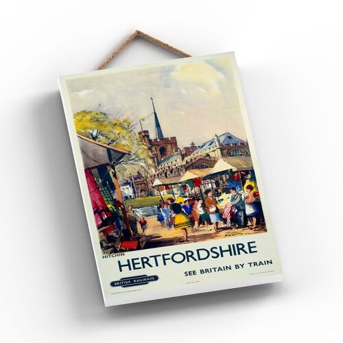 P0916 - Hitchin Hertfordshire Original National Railway Poster On A Plaque Vintage Decor