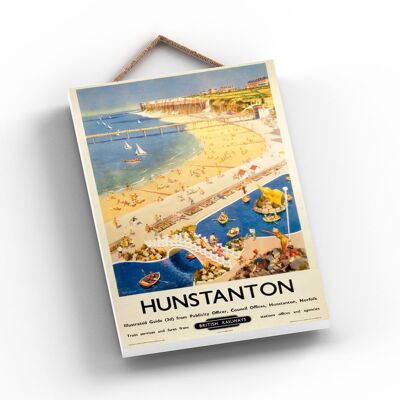 P0924 - Hunstanton Norfolk Original National Railway Poster auf einer Plakette im Vintage-Dekor