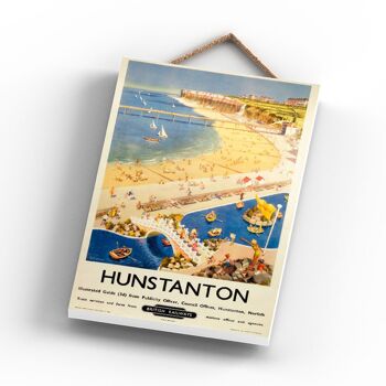 P0924 - Hunstanton Norfolk Original National Railway Affiche Sur Une Plaque Décor Vintage 2