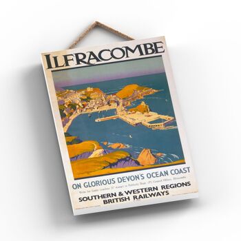 P0928 - Ilfracombe Glorious Affiche Originale Des Chemins De Fer Nationaux Sur Une Plaque Décor Vintage 2