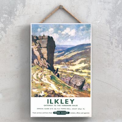 P0930 - Ilkley Yorkshire Original National Railway Poster On A Plaque Vintage Decor