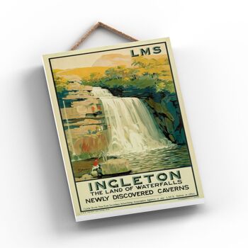 P0931 - Incleton Waterfalls Affiche originale des chemins de fer nationaux sur une plaque décor vintage 2