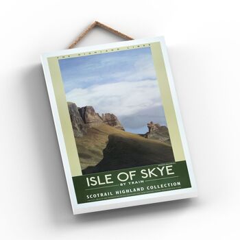 P0948 - Isle Of Skye Scotrail Affiche originale des chemins de fer nationaux sur une plaque décor vintage 2