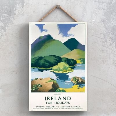 P0961 - Killarney Ireland Original National Railway Poster On A Plaque Vintage Decor