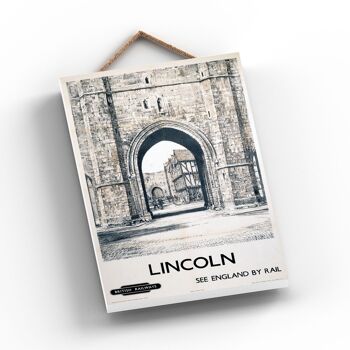 P0972 - Lincoln Arch Original National Railway Affiche Sur Une Plaque Décor Vintage 2