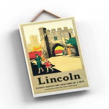 P0973 - Lincoln Arch Original National Railway Affiche Sur Une Plaque Décor Vintage 2