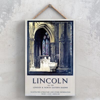 P0976 - Lincoln Fred Taylor Original National Railway Poster On A Plaque Vintage Decor