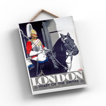P0991 - London Heart Of The Empire Affiche originale des chemins de fer nationaux sur une plaque décor vintage 2