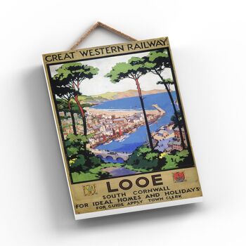 P0999 - Looe 2 Affiche Originale National Railway Sur Une Plaque Décor Vintage 2