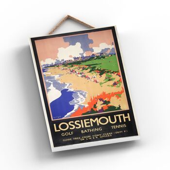 P1000 - Lossiemouth Golf Original National Railway Affiche Sur Une Plaque Décor Vintage 2