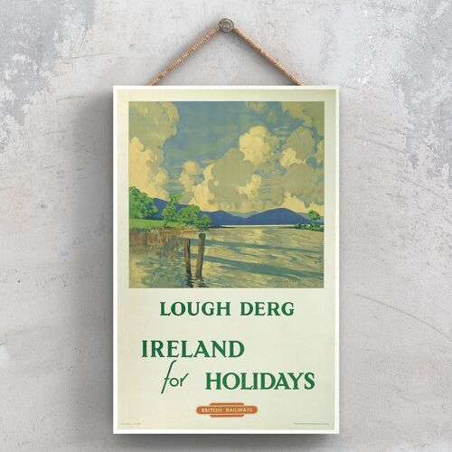 P1001 - Lough Derg Holidays Original National Railway Poster On A Plaque Vintage Decor