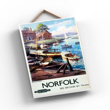P1020 - Norfolk Boats Original National Railway Affiche Sur Une Plaque Décor Vintage 1
