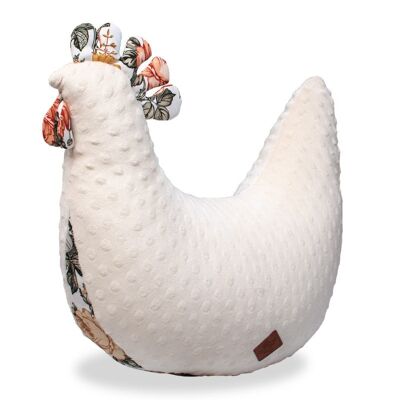 Stillkissen Huhn, Ecru, Made in France, Neo Vintage