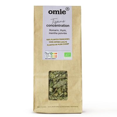 Organic concentration herbal tea - Rosemary, thyme and peppermint - 100% French plants - 45 g
