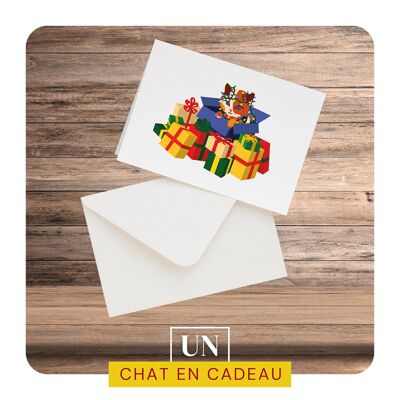 Carte "Un chat en cadeau"