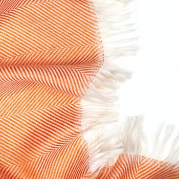 Etole Marquee Tangerine Herringbone Cachemire & Soie 3