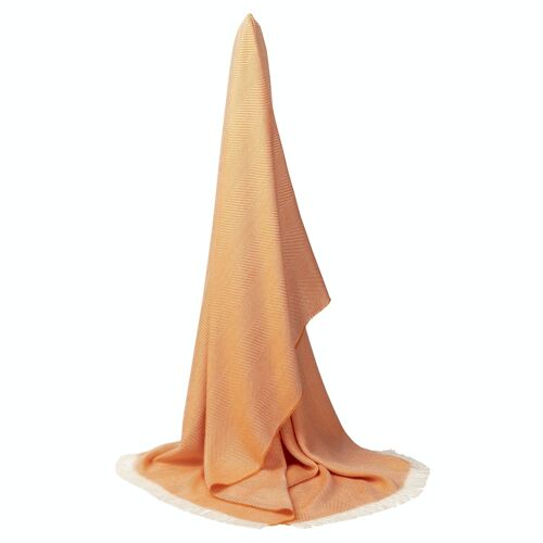 Marquee Tangerine Herringbone Cashmere & Silk Stole