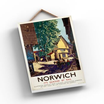 P1033 - Norwich Original National Railway Affiche Sur Une Plaque Décor Vintage 2