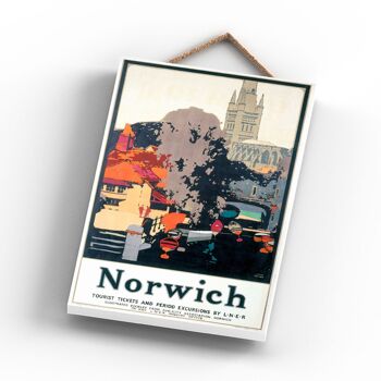 P1037 - Norwich Tickets Affiche Originale National Railway Sur Une Plaque Décor Vintage 3