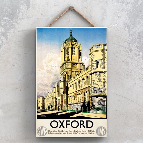 P1043 - Oxford Ernest Coffin Original National Railway Poster On A Plaque Vintage Decor