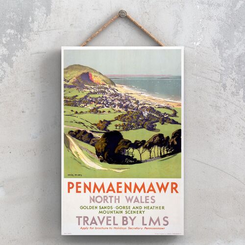 P1048 - Penmaenmawr North Wales Original National Railway Poster On A Plaque Vintage Decor