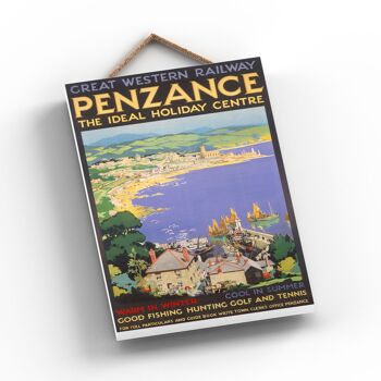 P1050 - Penzance The Idealoliday Center Original National Railway Poster On A Plaque Vintage Decor 2