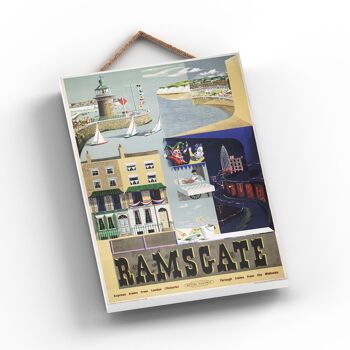 P1066 - Ramsgate Punch Judy Affiche originale des chemins de fer nationaux sur une plaque décor vintage 2