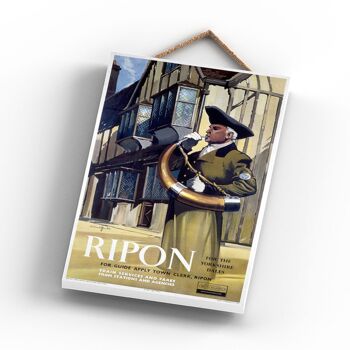 P1072 - Ripon Town Clerk Affiche Originale National Railway Sur Une Plaque Décor Vintage 3